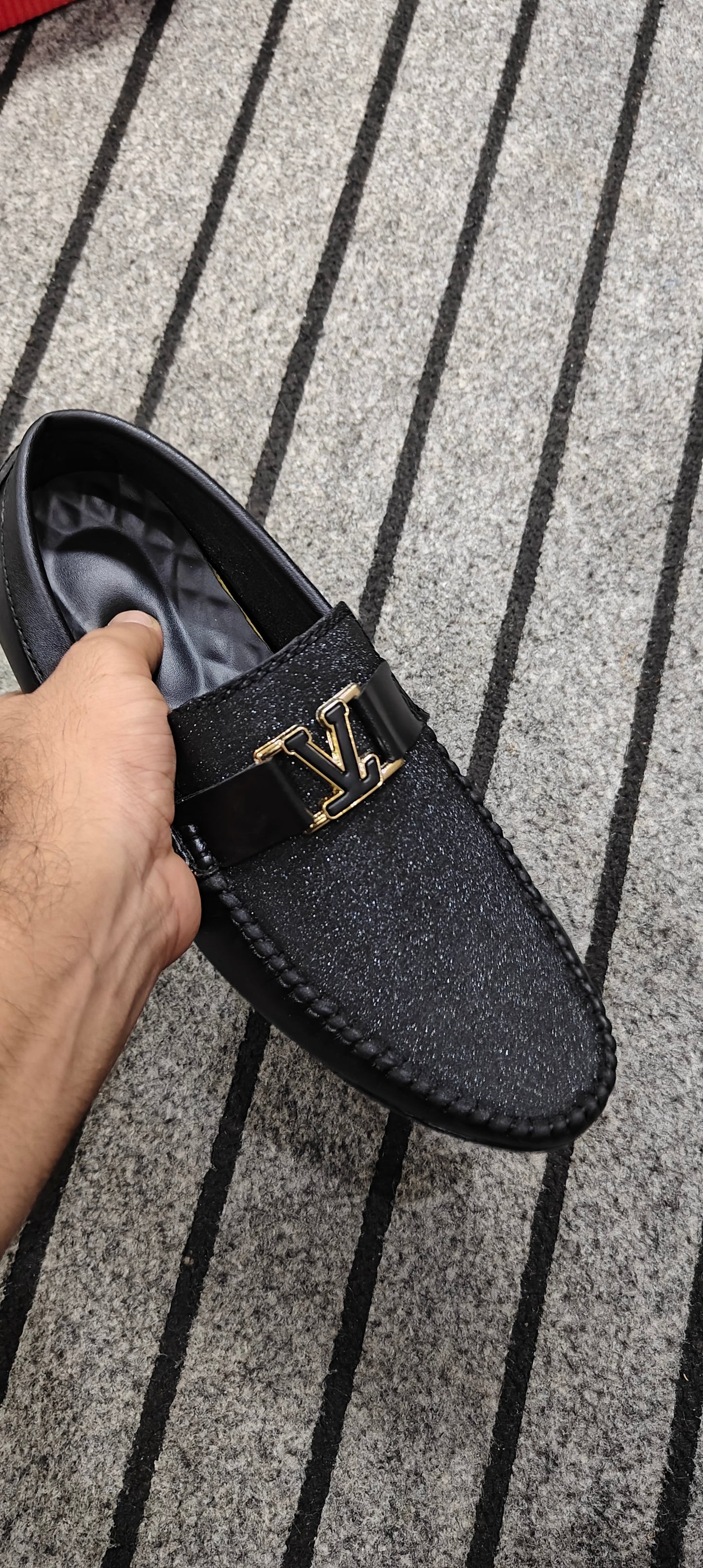 Men Black Leather Sandal - Dragon Zee